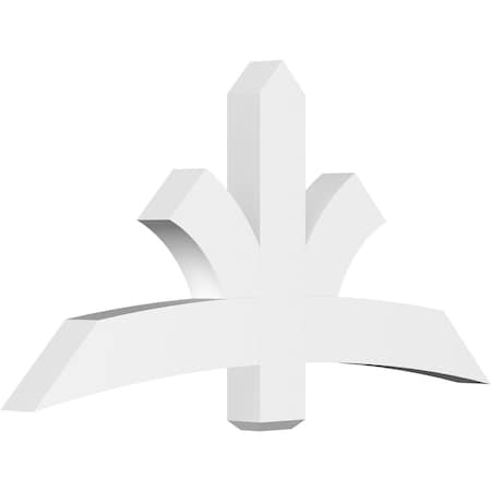 Ekena Millwork Davenport Architectural Grade PVC Gable Bracket, 60"W x 30"H x 4"D x 6"F, 12/12 Pitch GBP060X30X0406DAV00